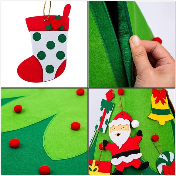 3D Felt Christmas Tree Toddler Kids Decorations - Picture 5 of 6